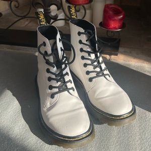 Dr. Martens White Combat Boots